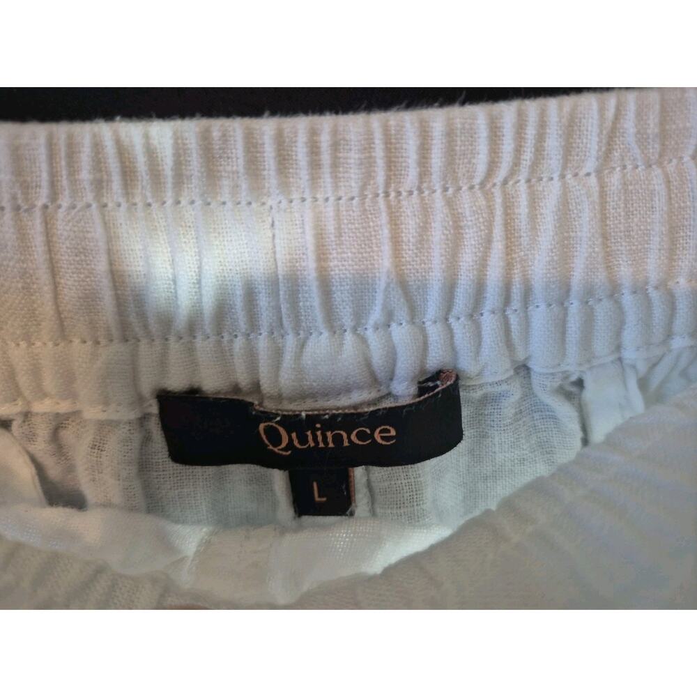 Sold! Quince European Linen White Shorts Large - Picture 6 of 9